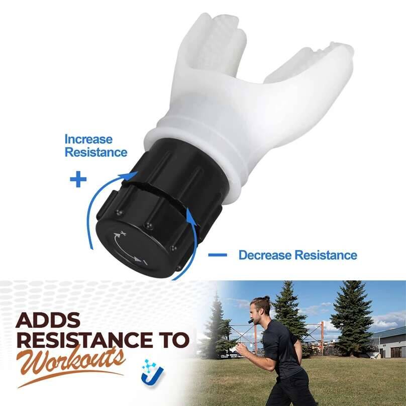 Breathing Trainer Flexer Durable Fiess Exerciser Increases Lung Capacity Adjustable Levels Respiratory Deep Breath