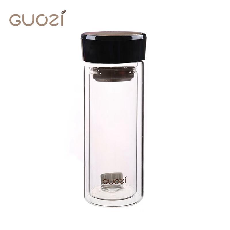 GUOZI Elegant Double-Layer Glass Thermos Mug