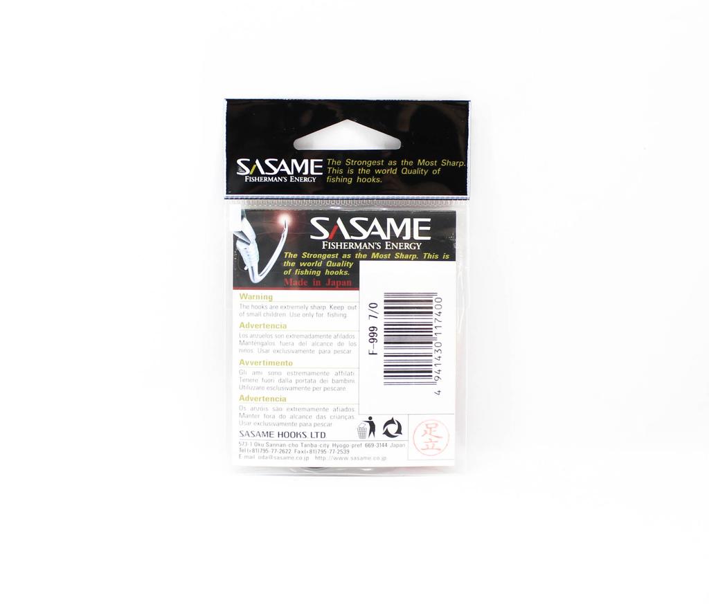 Sasame F-999 Aberdeen Jig Hook Size 7/0 (7400)