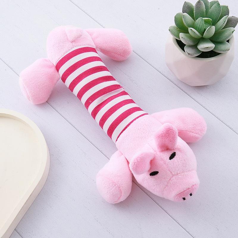 Puppy Squeaker Squeaky Plush Bone Dog Toy - Fun Chew Toy for Teething Pets Molar Training Accessory for Canine Playtime
