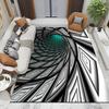 Χαλί εισόδου 3D Vortex Illusion Πατάκι δαπέδου πόρτας Αφηρημένο γεωμετρικό οπτικό πατάκι πόρτας Αντιολισθητικό χαλάκι δαπέδου Διακοσμητικό χαλί σαλονιού
