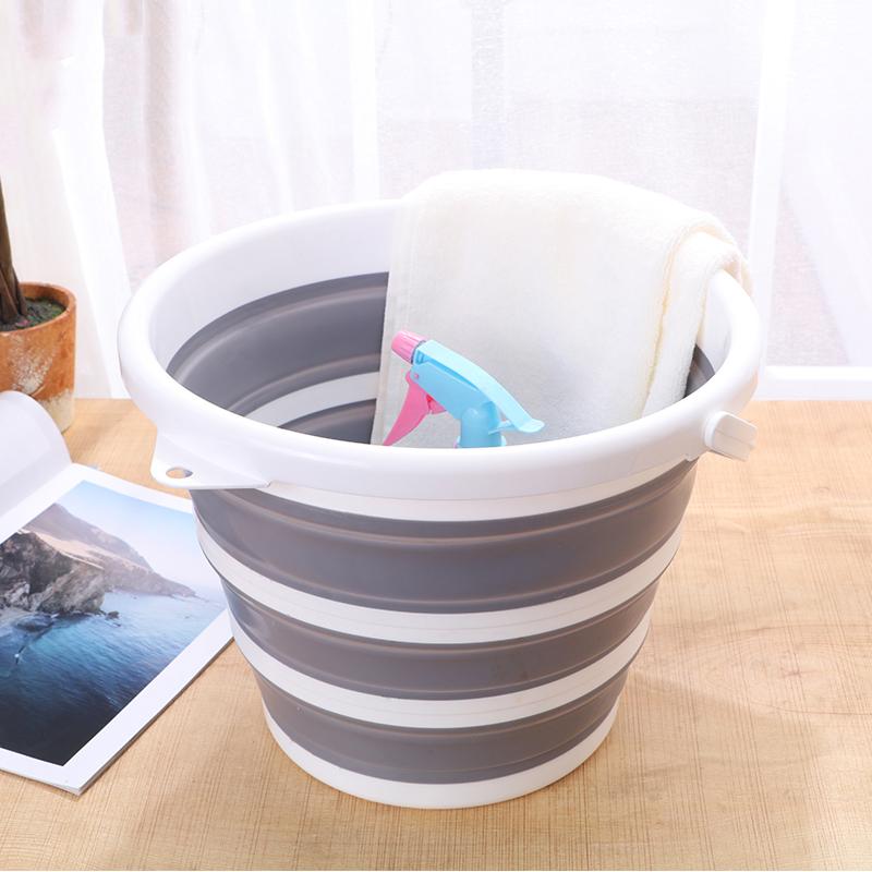 Foldable Bucket Car Wash Outdoor Fishing Round Bathroom Kitchen Bucket Portable Folding Bucket Water Container For Outdoor