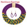 Spring Trend Ethnic Inspired Multilayer Collar Necklace Earrings For Women