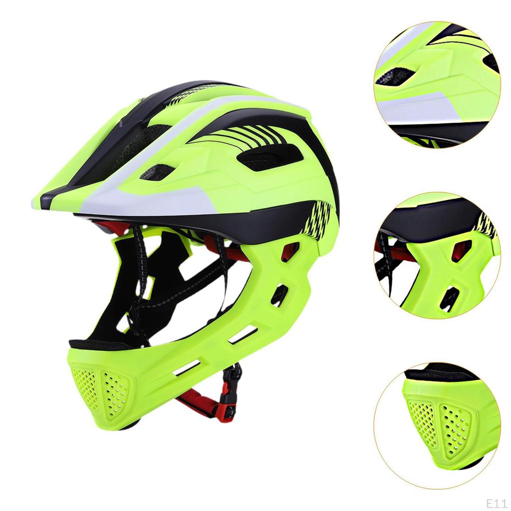 Kinder Fahrradhelm Kinder Vollgesicht Belüftung Tragbar Straße Berg für Roller