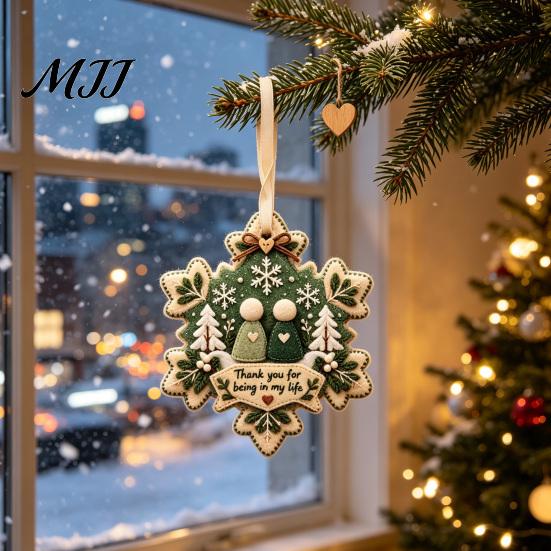 Holiday Party Decorations Christmas Tree Felt Pendant, Handmade Fabric Hanging Ornament for Decor Decoration, Seasonal Home Decoration Living