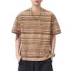 Men's Vintage Ethnic Striped Short Sleeve Loose T-Shirt