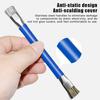 1Pc Stainless Steel Double Head Mobile Phone Repair Cleaning Brush Anti-Static ESD Safe Hard Brush For Motherboard Repair Clean