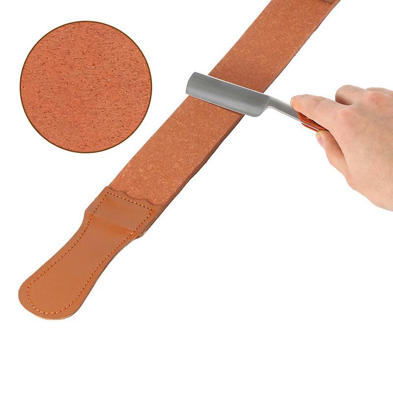 Buy Pro Barber Double-layer Shaving Strop Razor Sharpener Belt Shaving ...