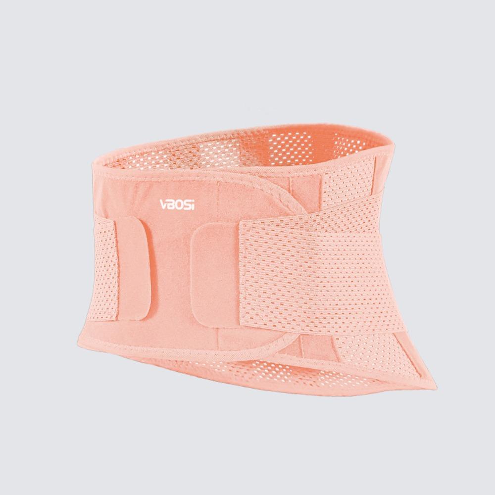 

Breathable Waist Support Belt Black Grey Pink Training Belt Spine Lumbar Support Unisex L рожевий