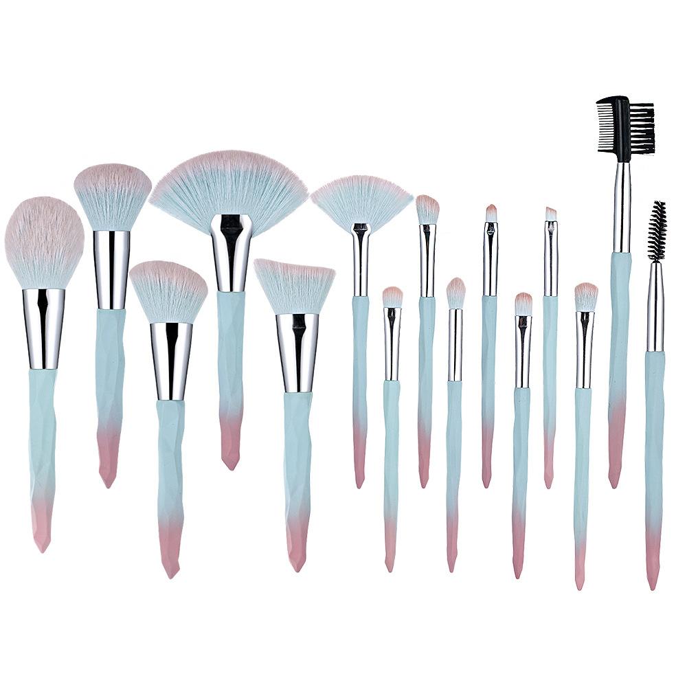 

15 Diamond Makeup Brush Set Soft Eyeshadow Brushes Full Makeup Tools