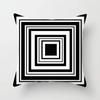 Black and White Geometric Portrait Pillowcase Home Sofa Office Cushion  Cover  Decor Car Decoration