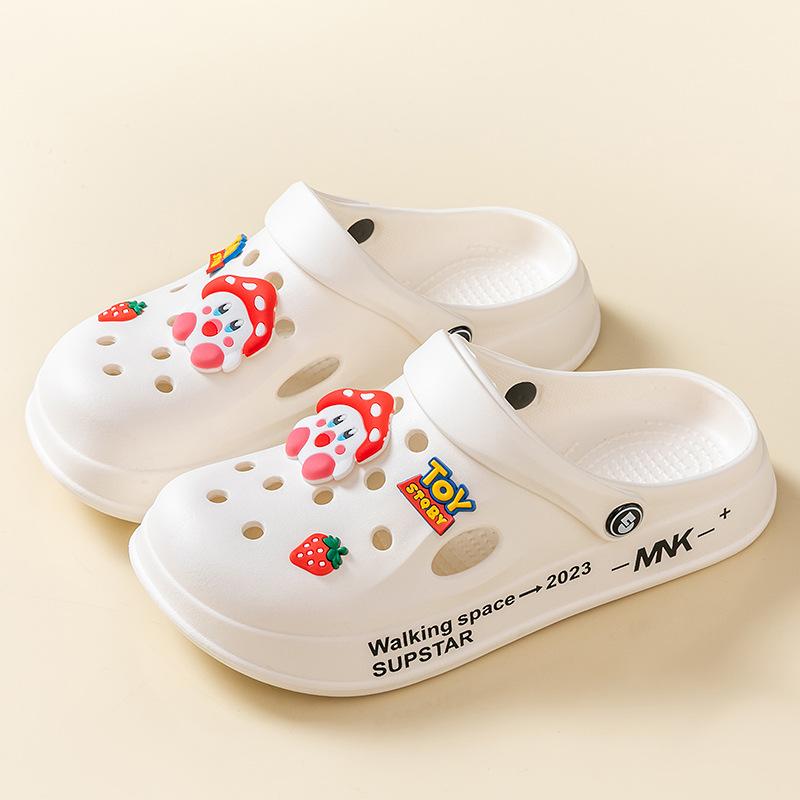 DIY cartoon gaten schoenen dames zomerkleding coole slippers studenten dikke zool antislip EVA sandalen