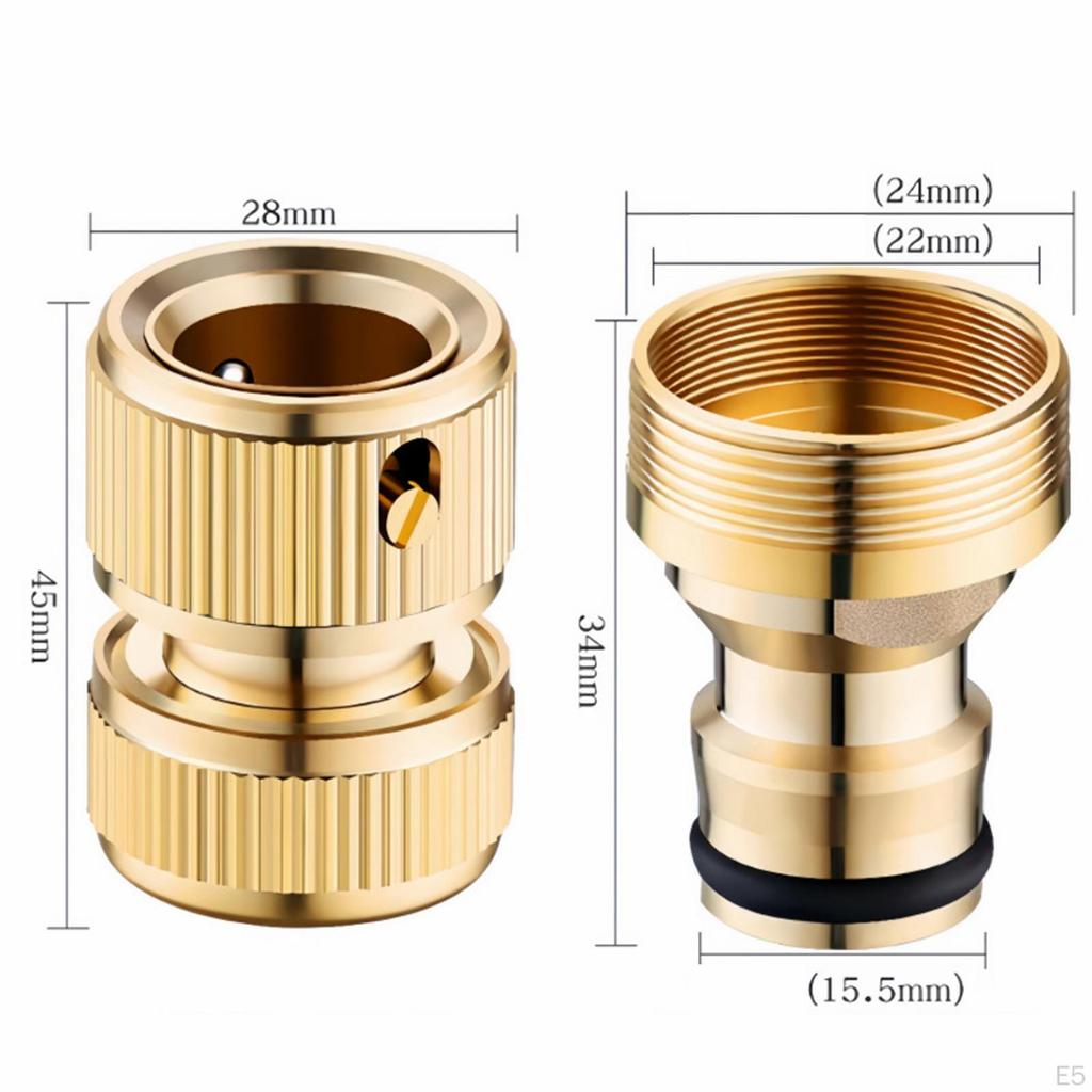 Garden Hose Fitting Male and Female Supplies Spare Parts Sturdy Quick Disconnect Adapter Thread
