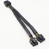 For GPU Graphics Card Power Extension Cable 8pin For PCI-E to 2x 6+2pin for Mining Rig 18AWG Copper Wire Flexible Modular Design