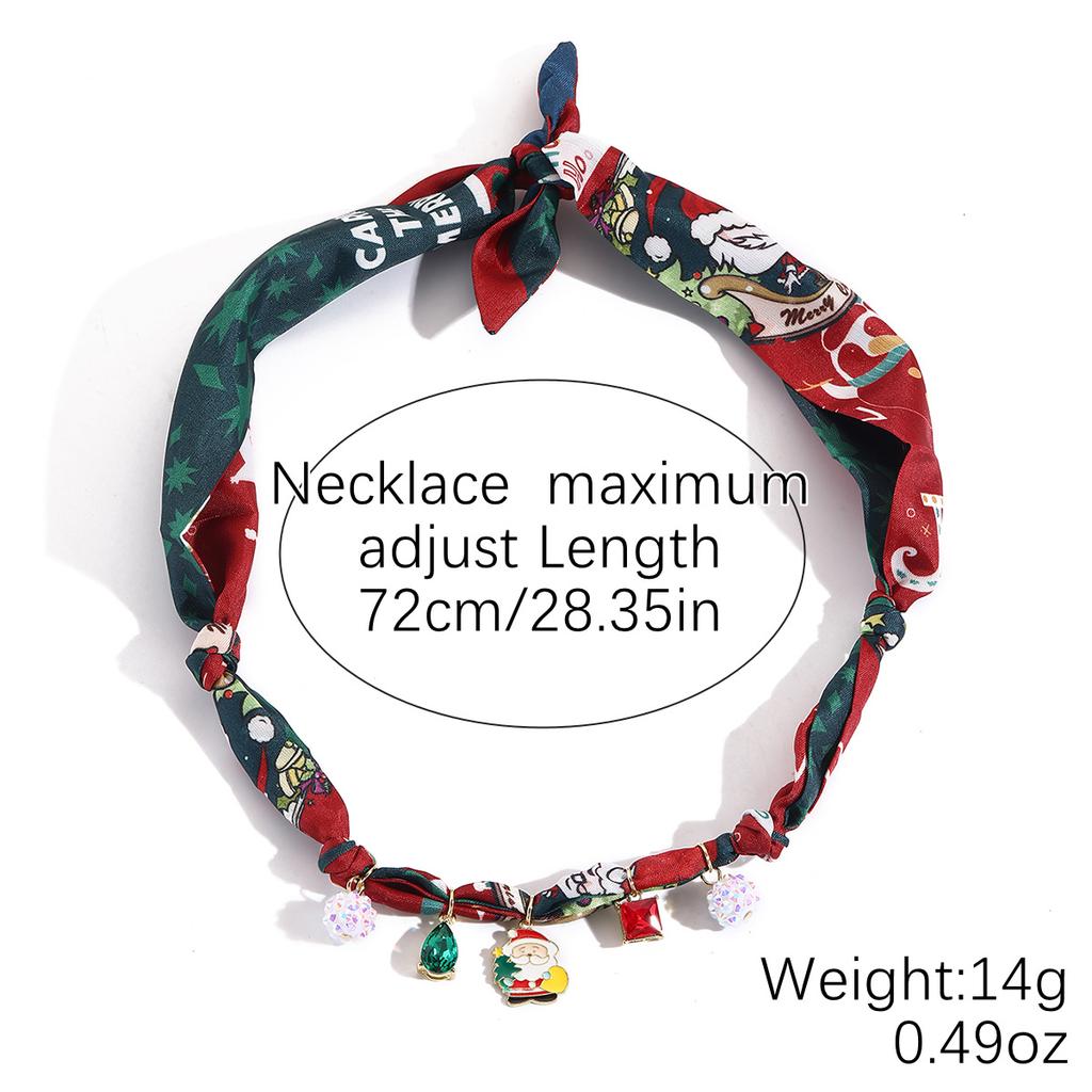 Summer Silk Scarf Necklace Light Luxury High Sense Multi-pendant Pearl Colored Silk Scarf Necklace