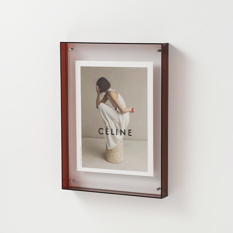 Cornice per Foto Acrilica Plastica Rettangolare Vuota Porta Cornice per Foto Custodia a Due Lati Trasparente Struttura per Disegno Decorazioni per la Casa