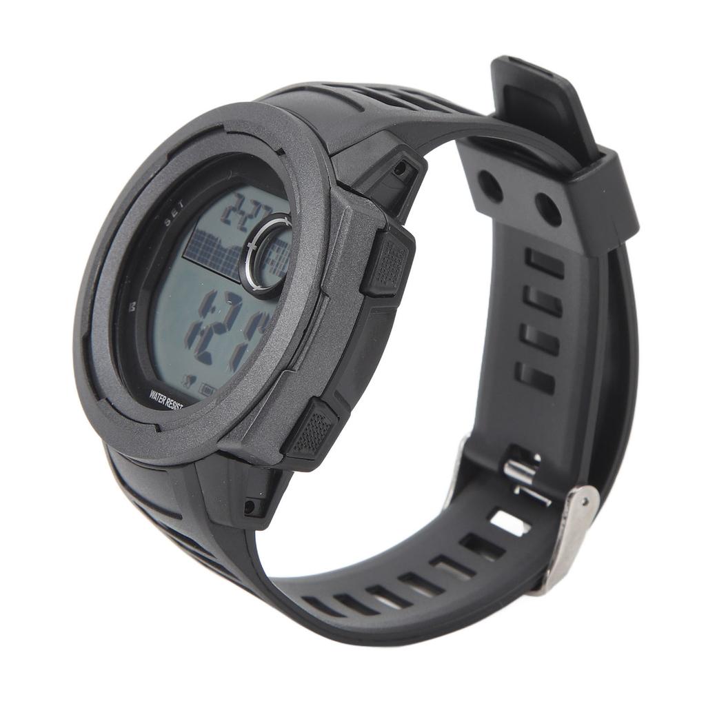 Men Digital Sports Watch Outdoor Sports Electronic Watch Shock Resistant 50M Swimming Waterproof Rubber Strap Large