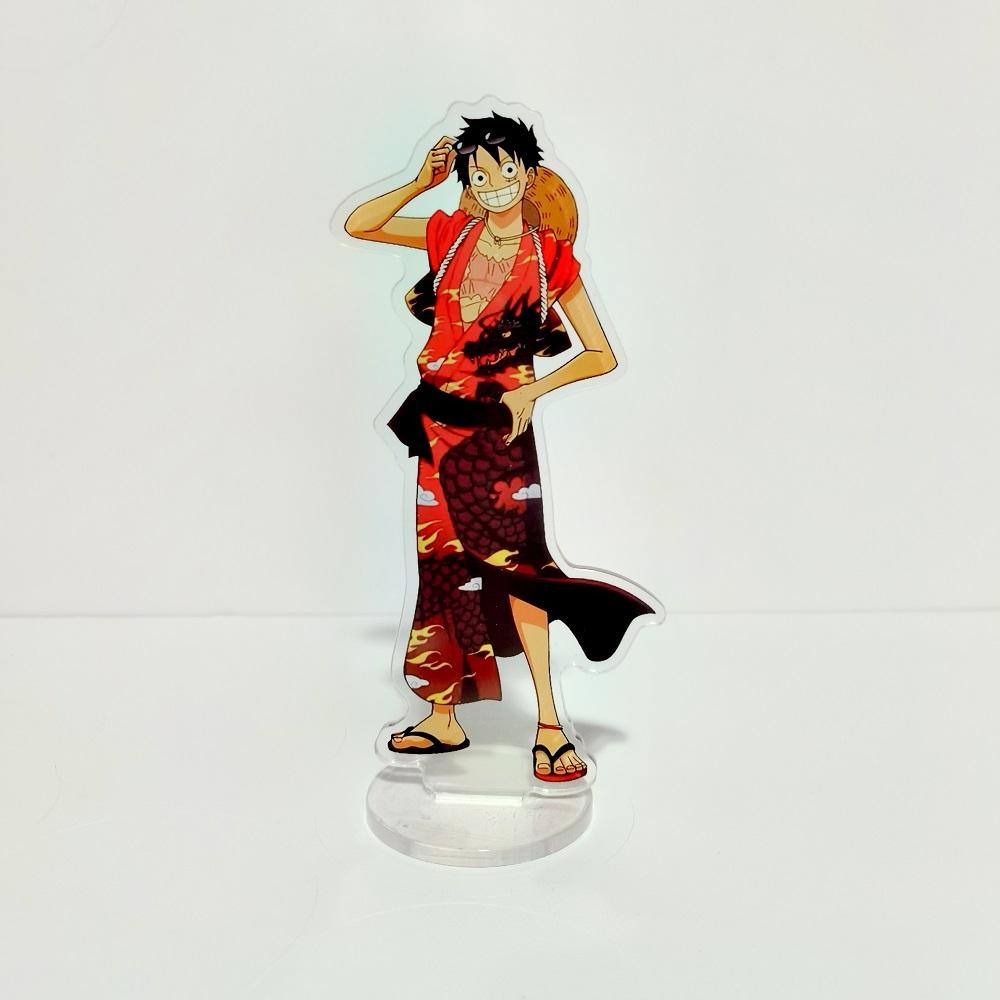 One Piece Acrylic Stand Luffy Zoro Ace Usopp Boa Buggy Edward Robin Anime Action Figures 16cm 3D Model Toys Decor Toys For Kid