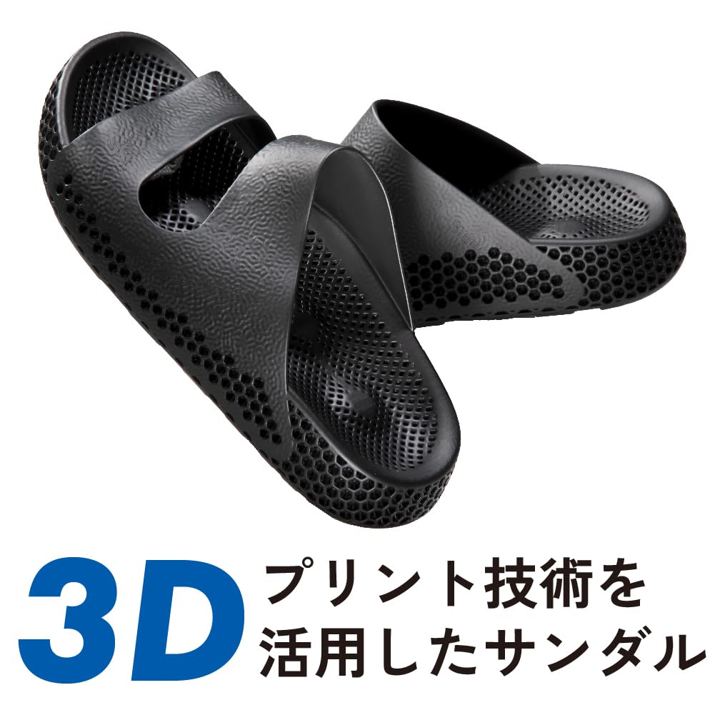 Alphax Sels 3D Conful Sandals Black AP-511526 L 25.5-26.5cm