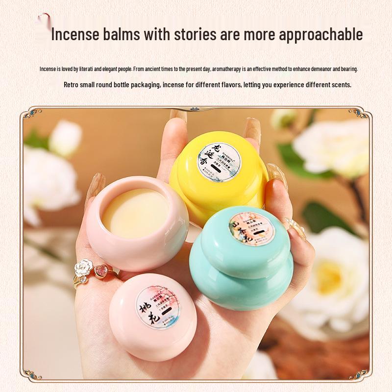 Han Bolí Ancient Style Solid Perfume Balm – Long-lasting Fresh & Elegant Niche Fragrance, Portable Faux Body Perfume.