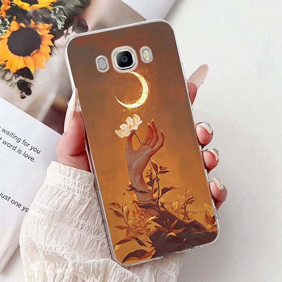 For Samsung J3 J5 J7 2016 Phone Case Back Cover Cute flower Painted TPU Cases For Samsung GalaxyJ5 2016 J510F Soft Fundas