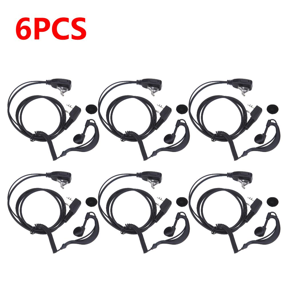 10-1pcs 2 PIN PTT MIC Interphone Earphone Earpiece Walkie Talkie Headset with Microphone for Baofeng UV5R BF-480/490/320/V6