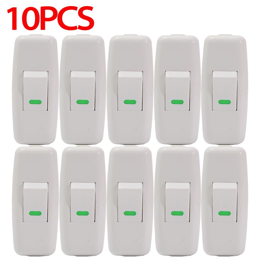 High Power Light Switch Boat Shape Household Switches Replacement White Inline ON/OFF Table Lamp Switch Electrical Accessories