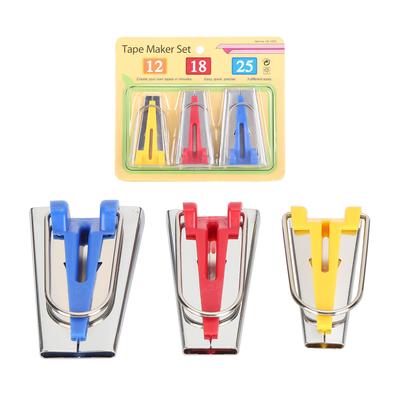 3Pcs Tape Maker Stainless Steel Bias Hemming Sewing Quilting Tools DIY Patch Work Supplies