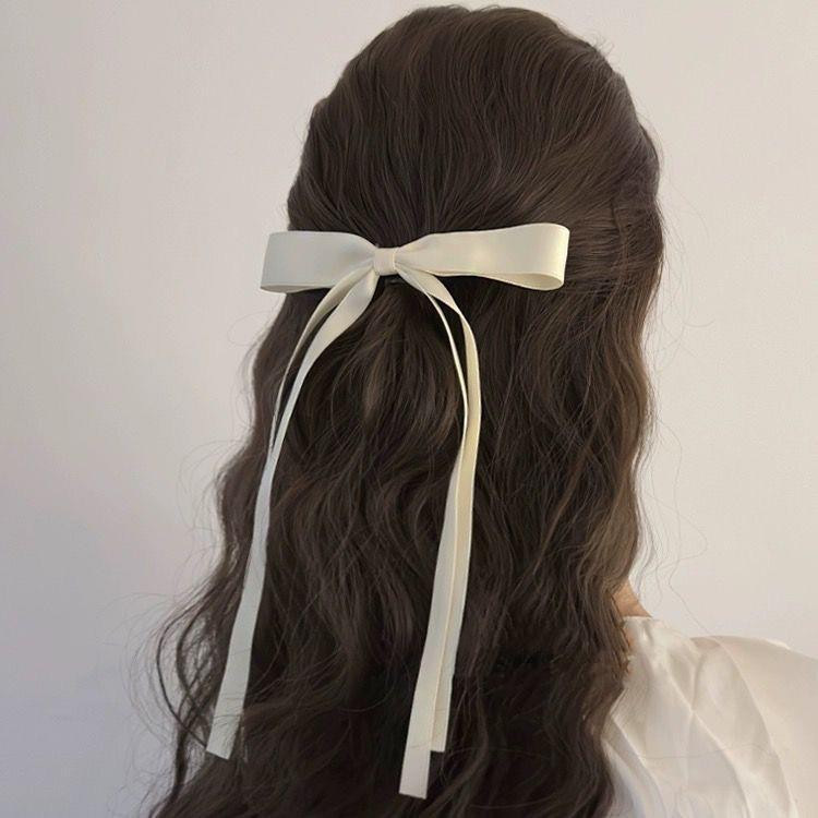 New Colored Satin Ribbon Bowknot Hair Clips Essential for Girl Braided Hair Bows Fashion Girls Barrettes Accessories
