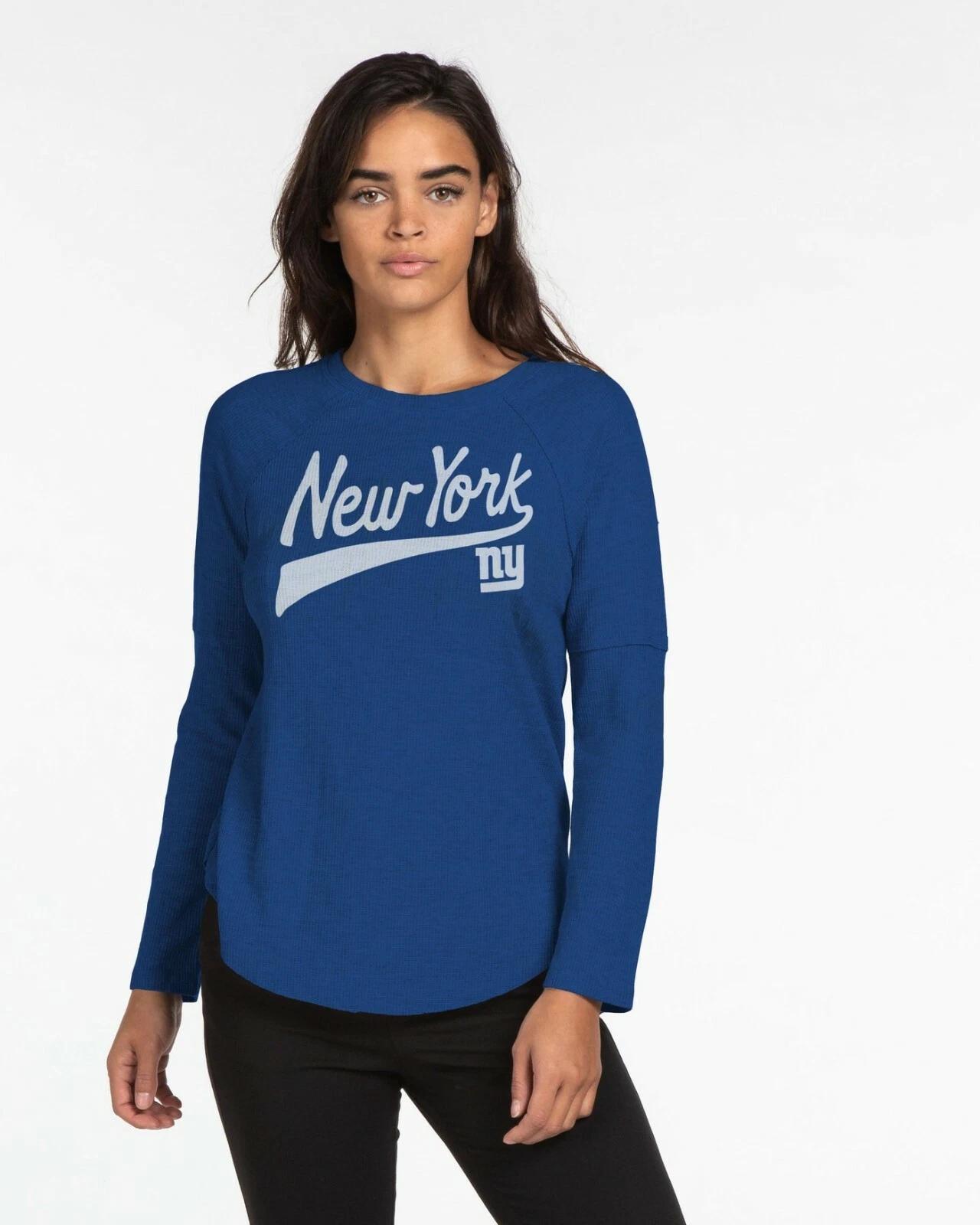 Junk Food Женская термофутболка NFL New York Giants Супермягкая Новая S-2XL S