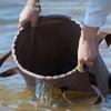 Tragbarer faltbarer Fischereieimer 25L Fassungsvermögen Handeimer Outdoor-Reise Wasseraufbewahrungsbeutel für Outdoor-Aktivitäten