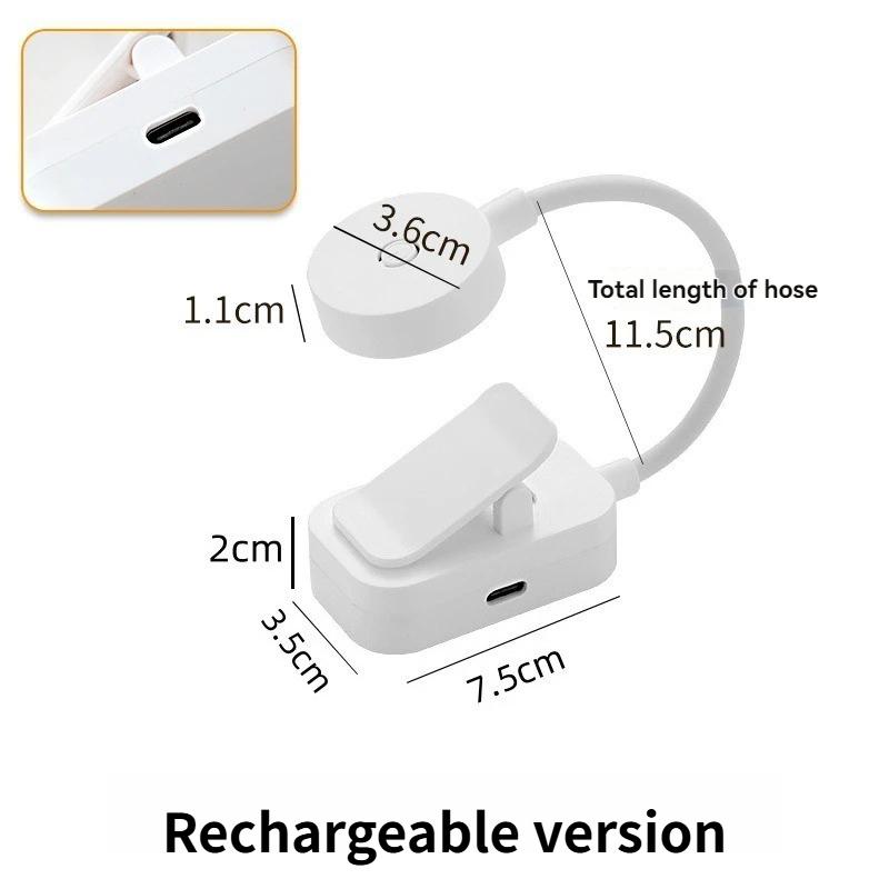 Mini USB Rechargeable Clip‑on LED Reading Light, 3 Modes Adjustable Portable Book Lamp for Bedroom & Travel