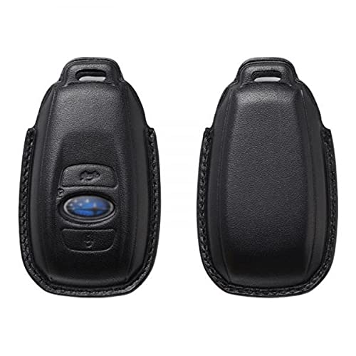 Genuine Leather Key Case Cover for Subaru Levorg, Legacy, Forester, XV, and BRZ (Blue)