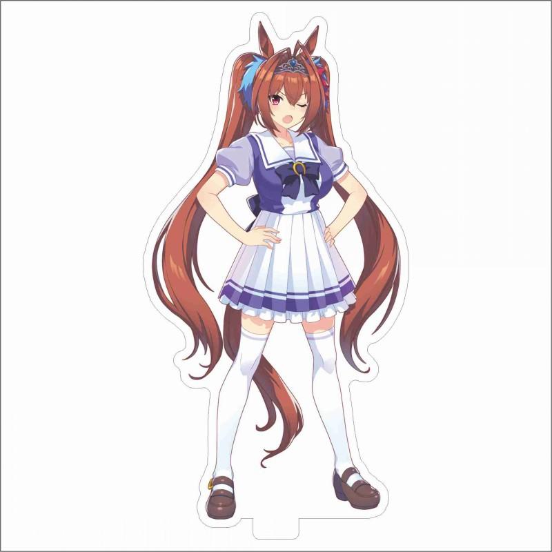 Japan Beautiful Derbil 15 Cm Cartoon Characters Acrylic Double-sided Stand Model Kawaii Cute Office Decoration Panel Permanent Recording Fans