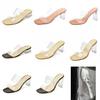 Transparent Water Crystalaccented Flat Sandals For Adult Women Summer Casual Wear
