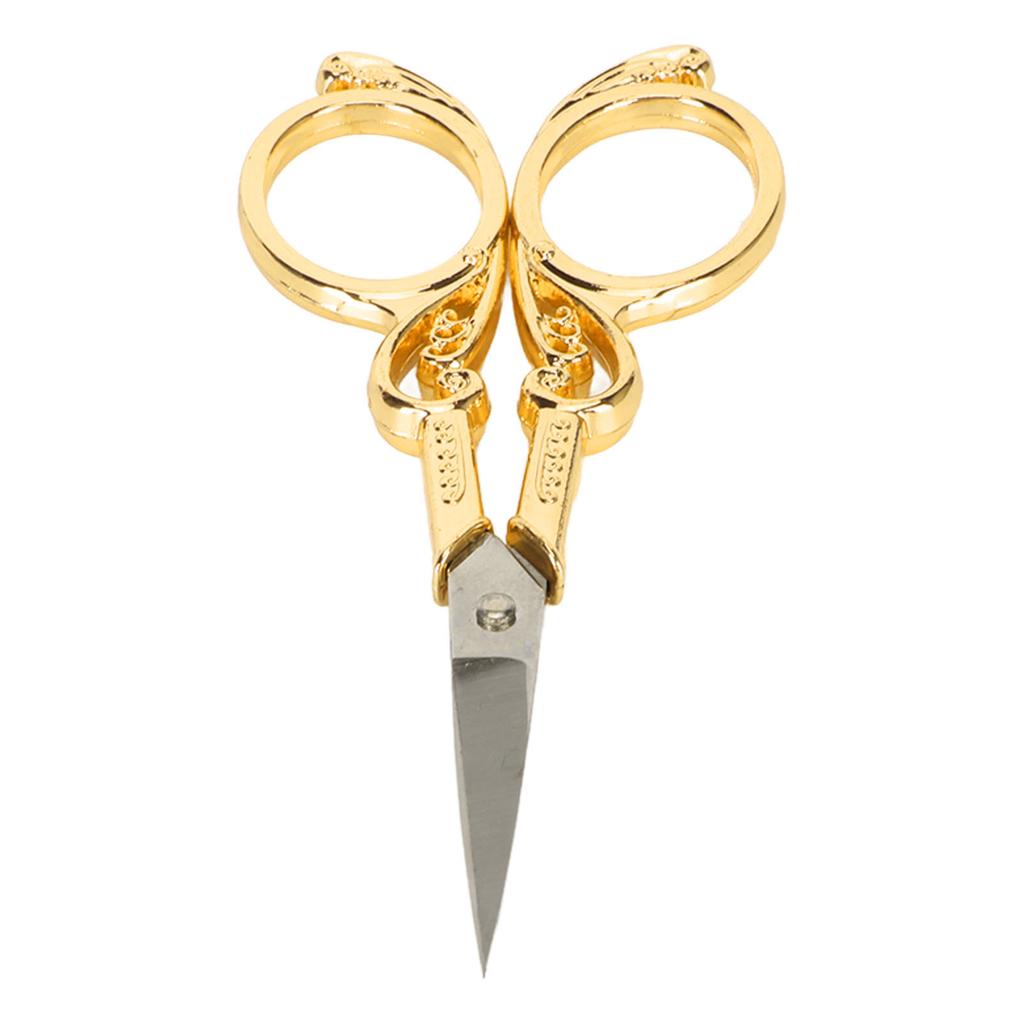 Vintage Scissors Stainless Steel Carved Handle Effort Saving Multifunction Craft Scissors for Embroidery Craft Art