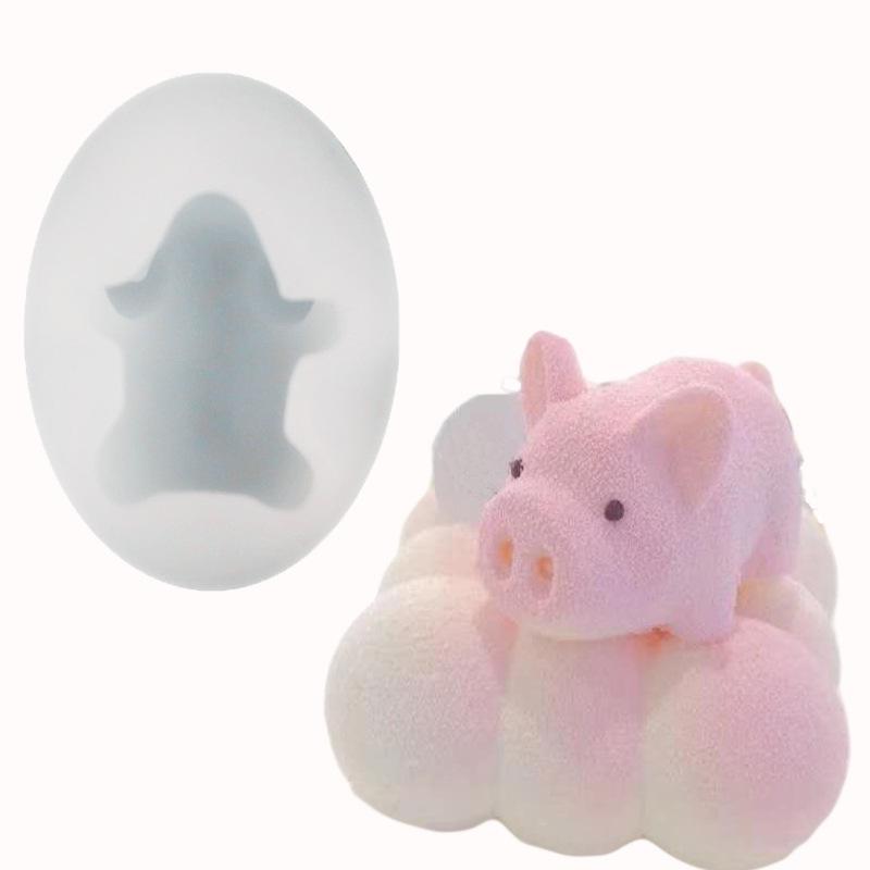 3D Pig Mousse Mold Cake Silicone Mold Baking Utensils Handmade Soap Mold Dessert Mold