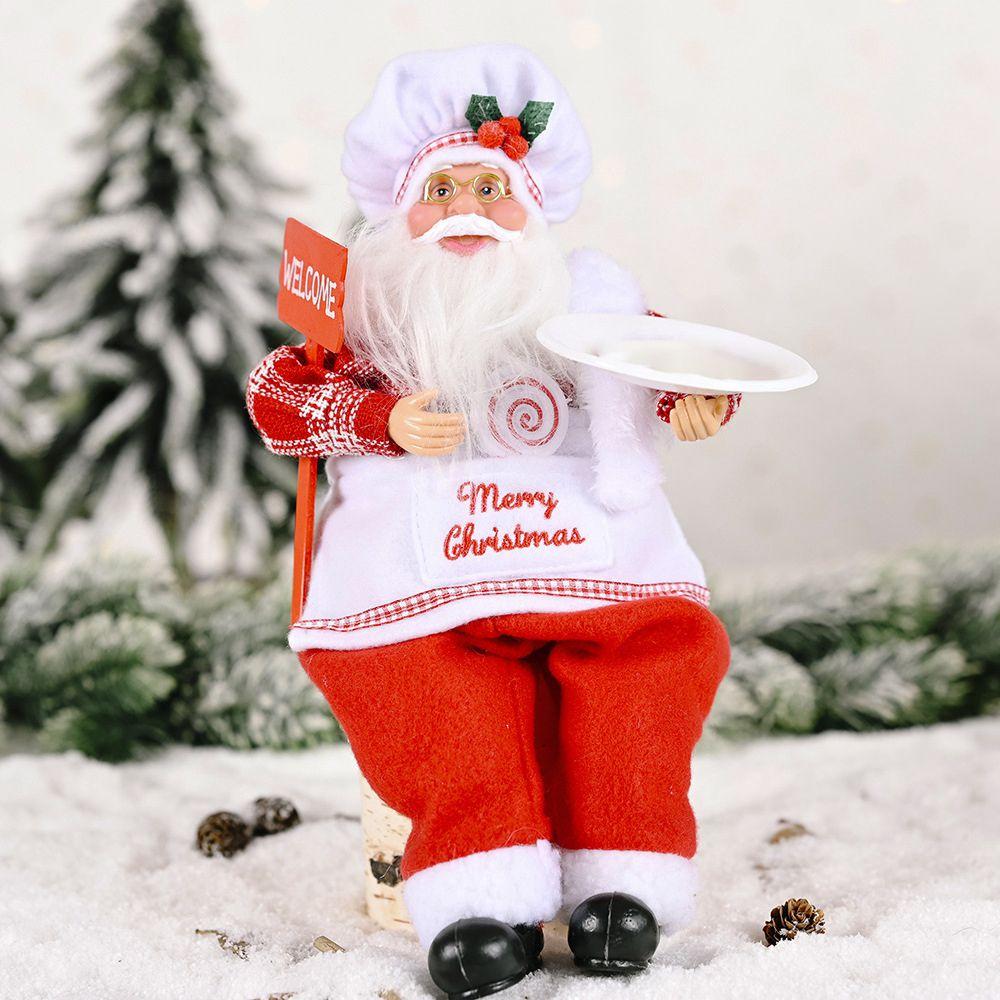 Xmas Tree Ornament Figurine Santa Claus Doll Santa Figure Kids Gift Merry Christmas Decorations