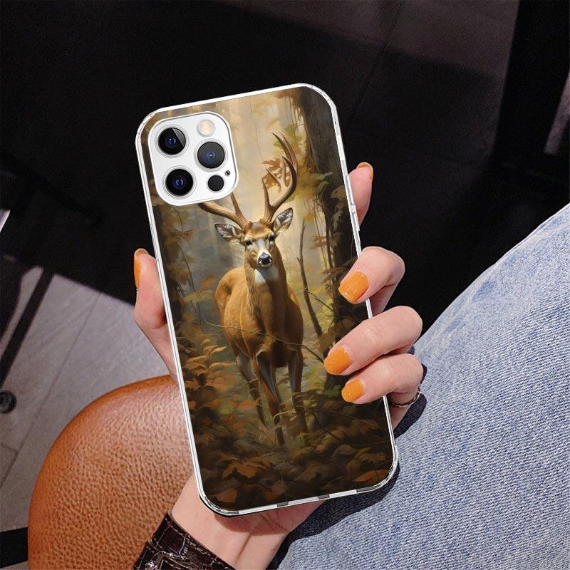 Hjortjakt Camo Phnoe Fodral för Iphone 17 Air 16 11 12 13 Mini 14 Plus 15 Pro Max 7 8E SE 2020 16ProMax Telefonfodral Coque 17 Ai