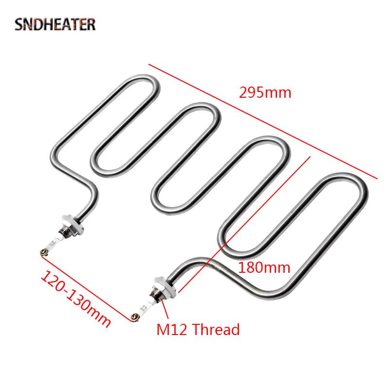 SNDHEATER 220V Electric Water Heating Element M12 Stainless Steel High Power Heater Spare Part Boiler 1500W 2000W 3000W 4000W