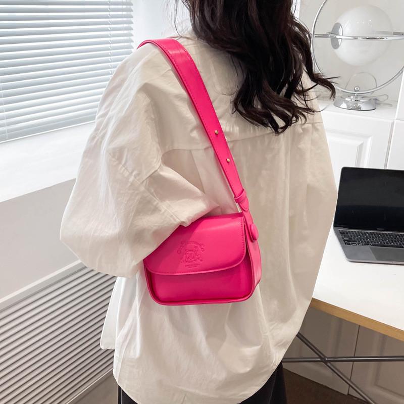 Trendy Spring 2023 Pu Leather Shoulder Bag Stylish Chic Small Square Bag