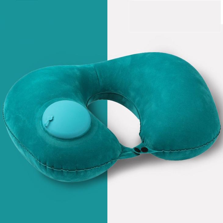 Inflatable Travel Neck Pillow for Airplane Train Car Washable Pillowcase U Shaped Office Napping Pillow,Home Head Neck and Lumbar Support