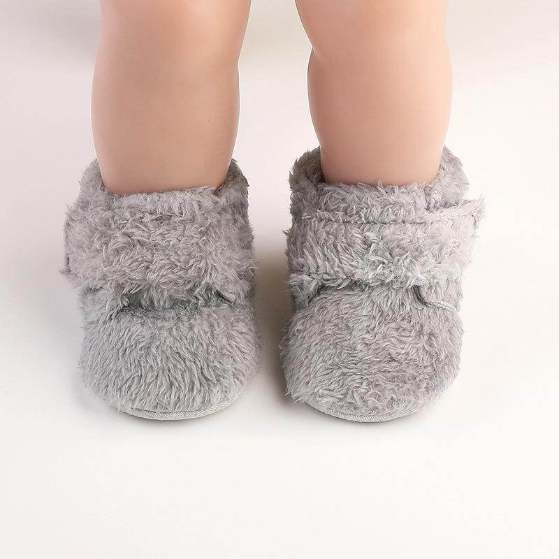 Infant Warm Cotton Shoes: Cozy 0-1 Year Furry Indoor Walking Shoes 7111
