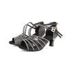 Diamant-Tanzschuhe mit hohem Absatz, glänzend, für lateinamerikanischen Tango, Walzer, elegante Tanzschuhe für Damen