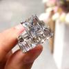 Cao Shi Elegant Emerald Cut Women's Wedding Ring Set
