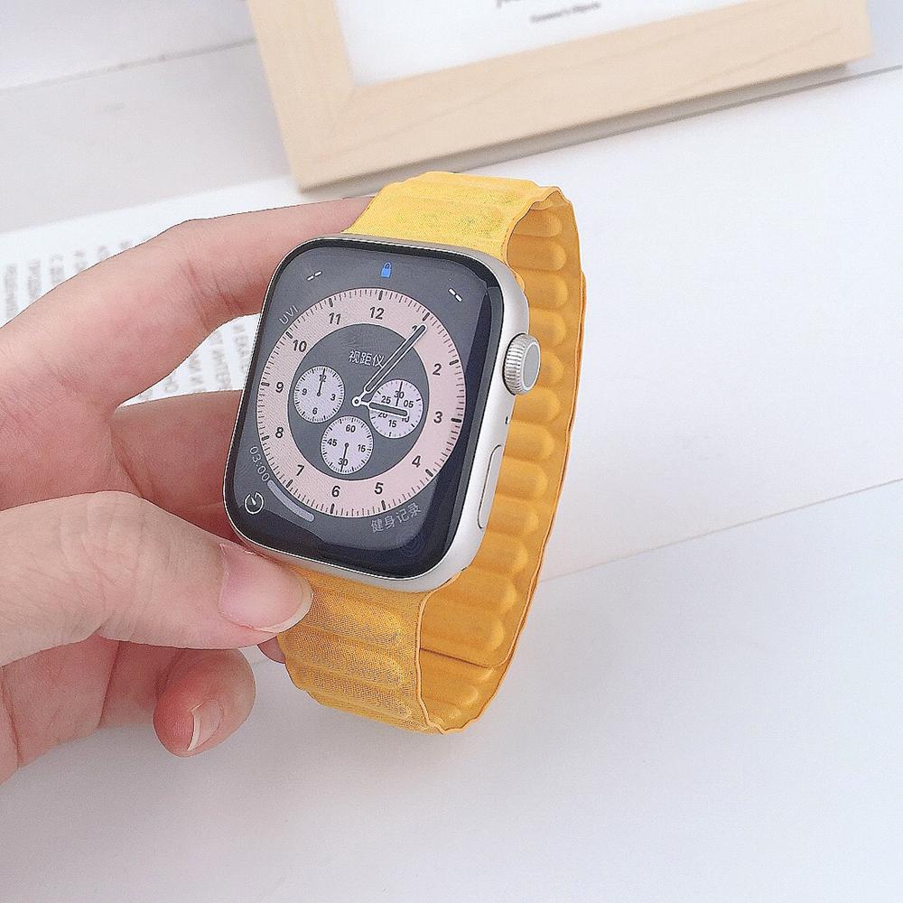 Magnetic Strap For Apple Watch Bands 45mm 38mm 49mm 40mm 42mm 41mm Silicone Sport Bracelet iWatch Series ultra 9 6 5 7 8 se 44mm