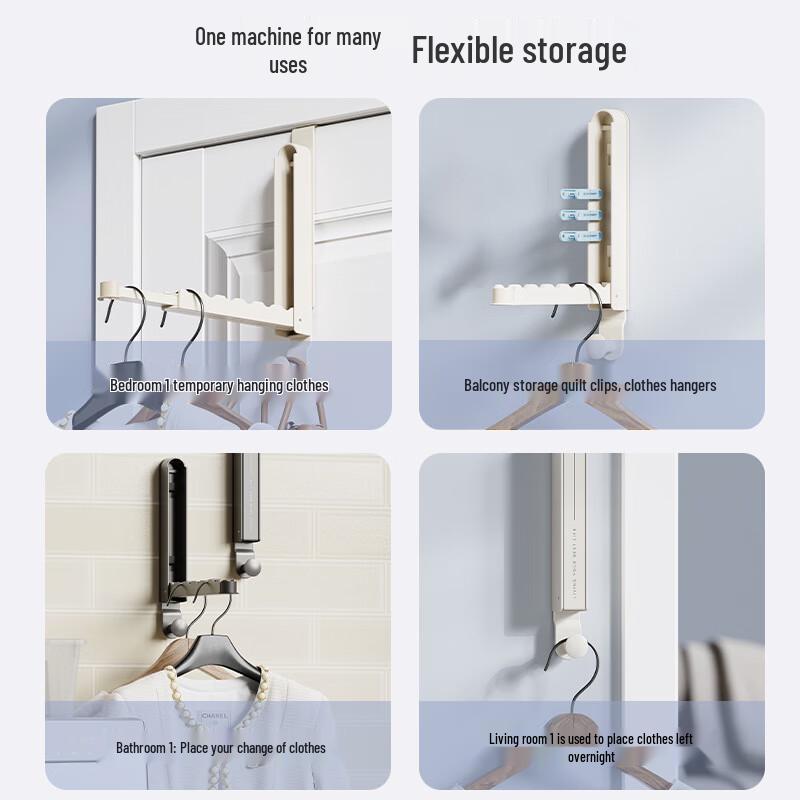 DANLE Faltbarer Türhaken für Mäntel