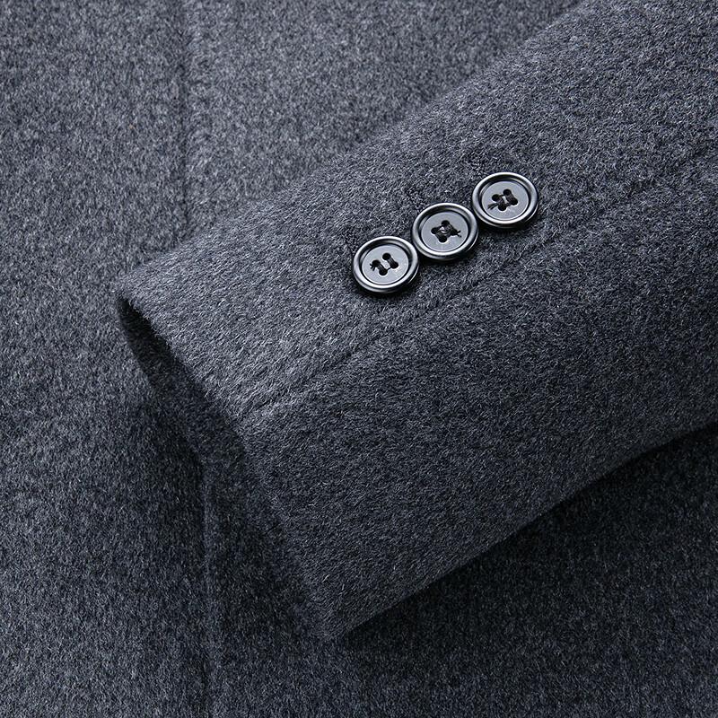 Men's 3-in-1 Wool Blend Overcoat with Detachable Goose Down Liner