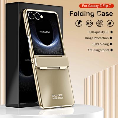 Para Samsung Galaxy Z Flip 7 Serie Estrella Chapado PC Anti-Caída Anti-Huellas Dactilares Antideslizante Funda para Teléfono