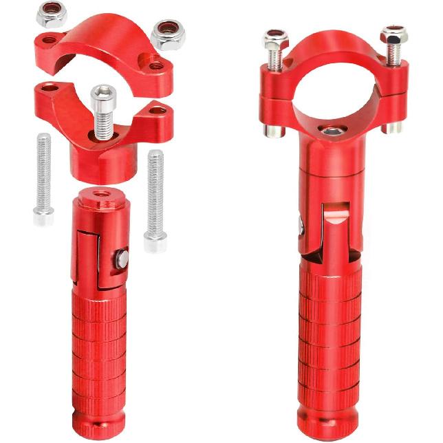 Foot Pegs Non-sliding Footrest Motorcycle Bicycle Folding Foot Pegs 90 Degree Foldable Electric Motorbike Passenger Footrests Rearsets Rear Set